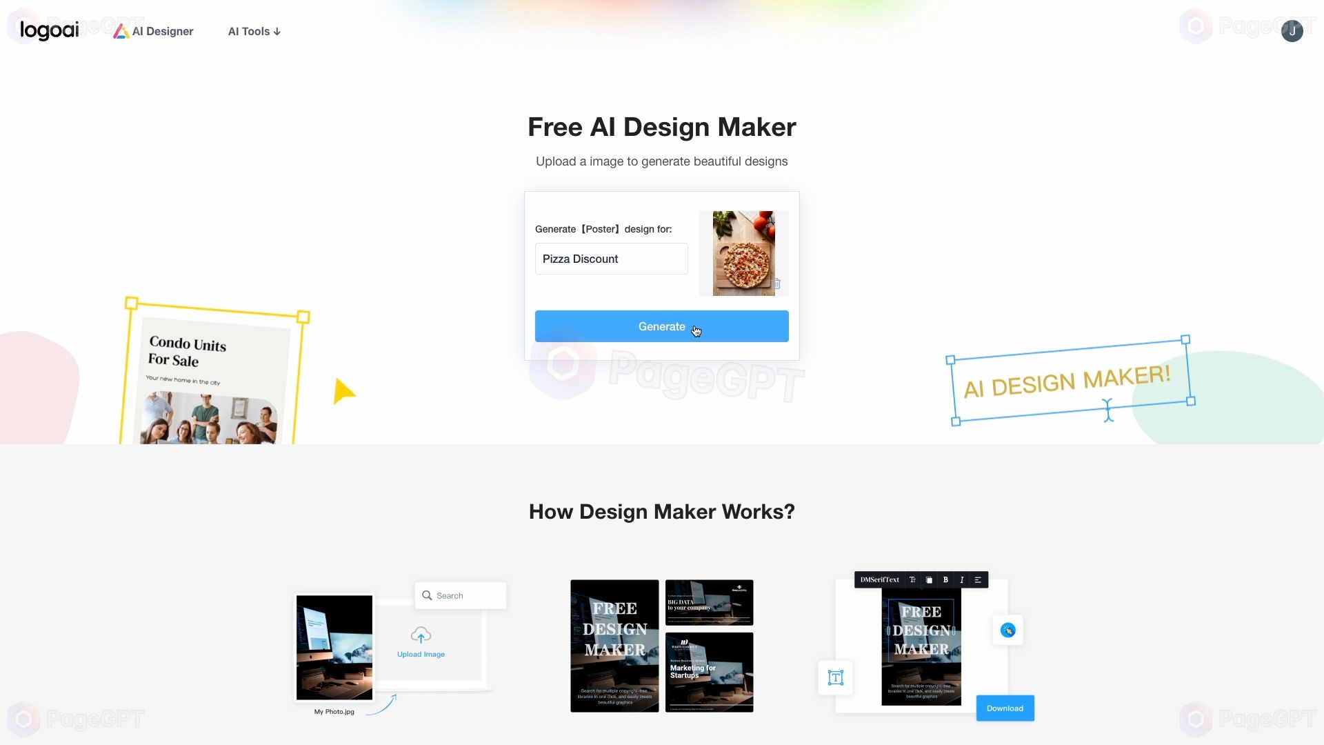 Logoai screenshot Design Maker