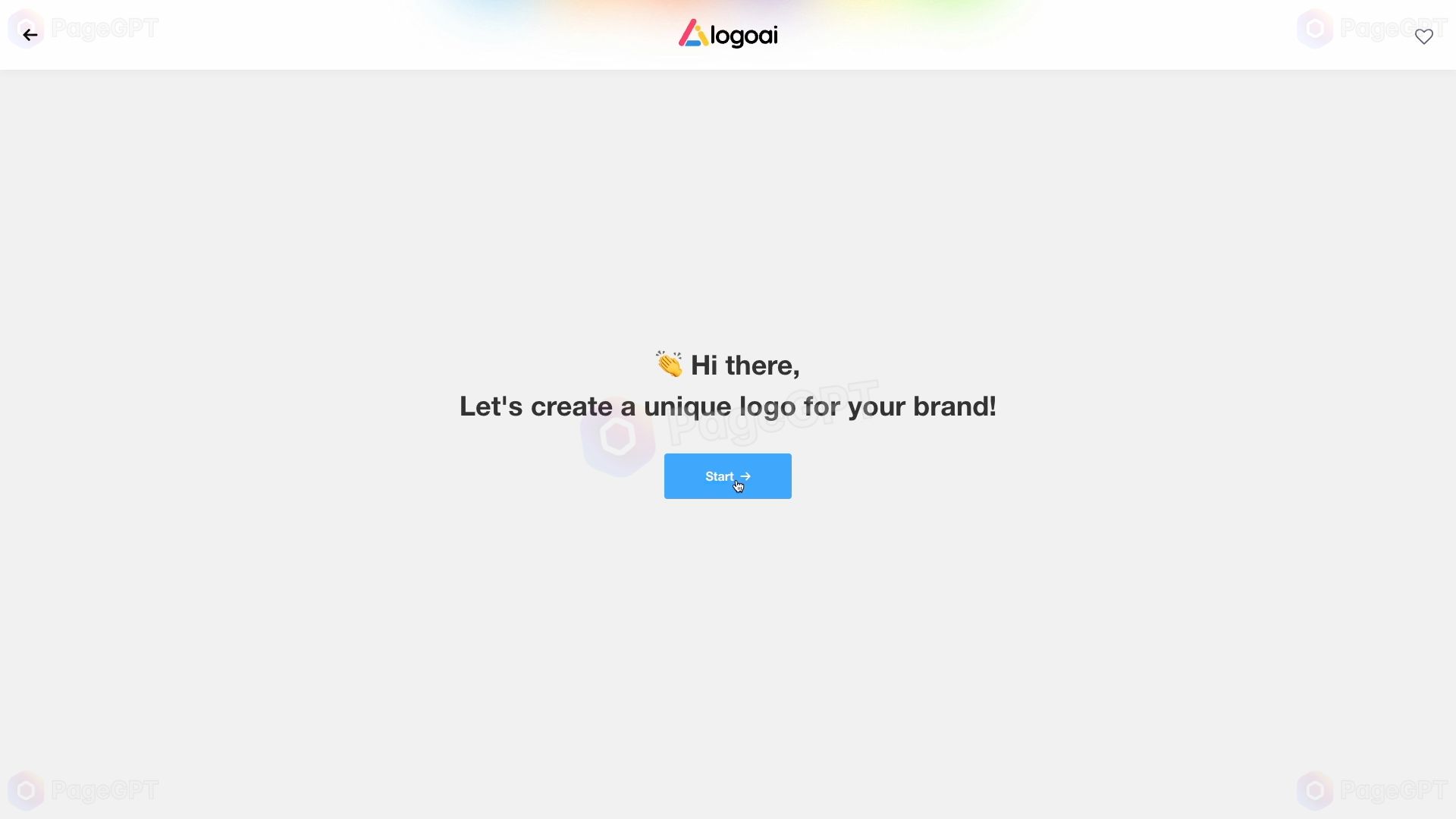 Logoai screenshot Start