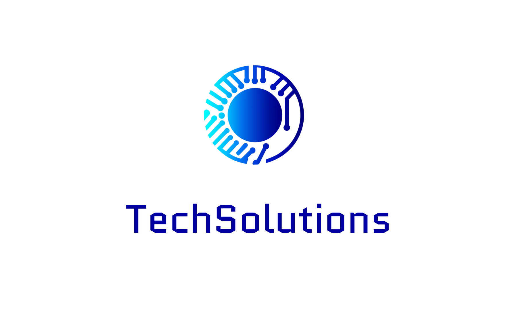 Circle Logo Maker Logo for TechSolutions 3