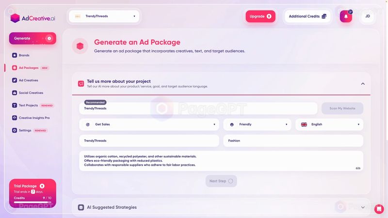 AdCreative screenshot Ad Package