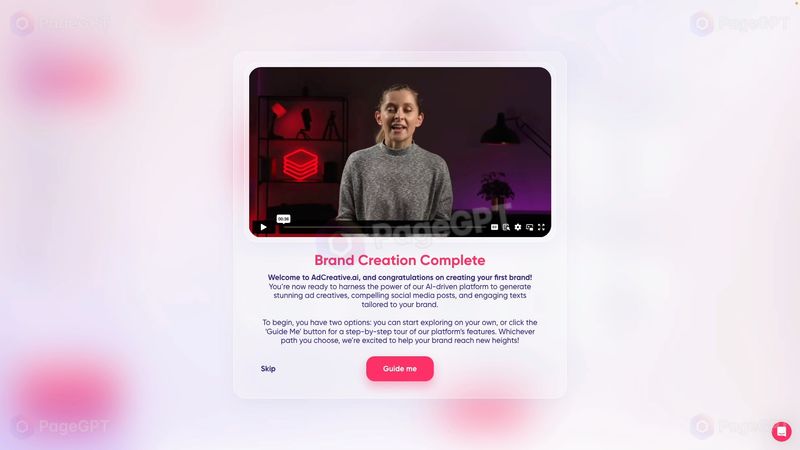 AdCreative screenshot Brand Created