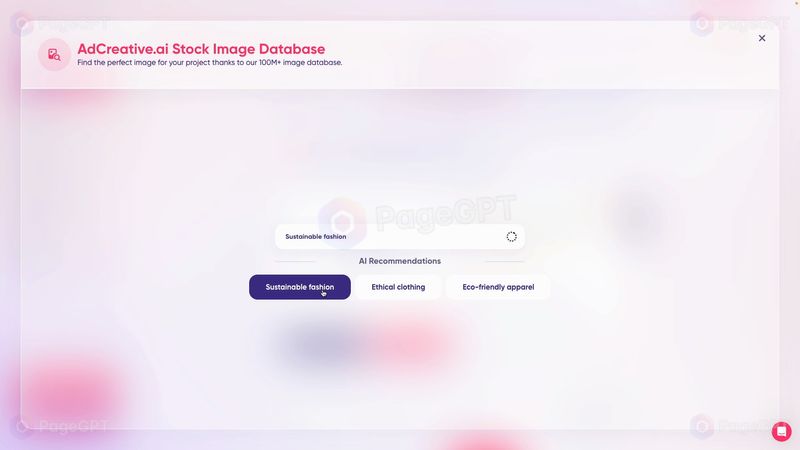 AdCreative screenshot Search Stock