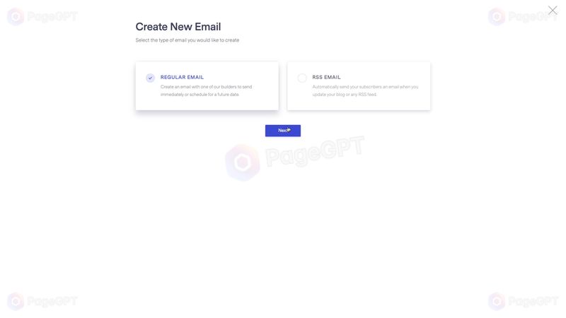 BenchmarkEmail screenshot Create 2