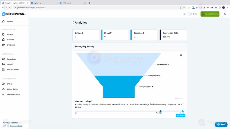 GetReviews.ai screenshot Analytics