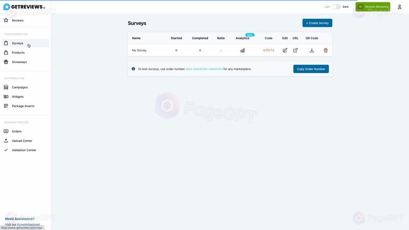 GetReviews.ai screenshot Surveys
