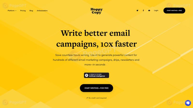 Hoppy Copy screenshot Homepage