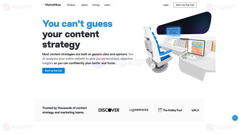 MarketMuse screenshot Homepage