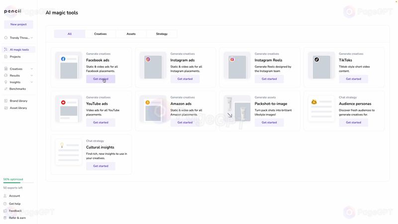 Pencil screenshot Create Ad