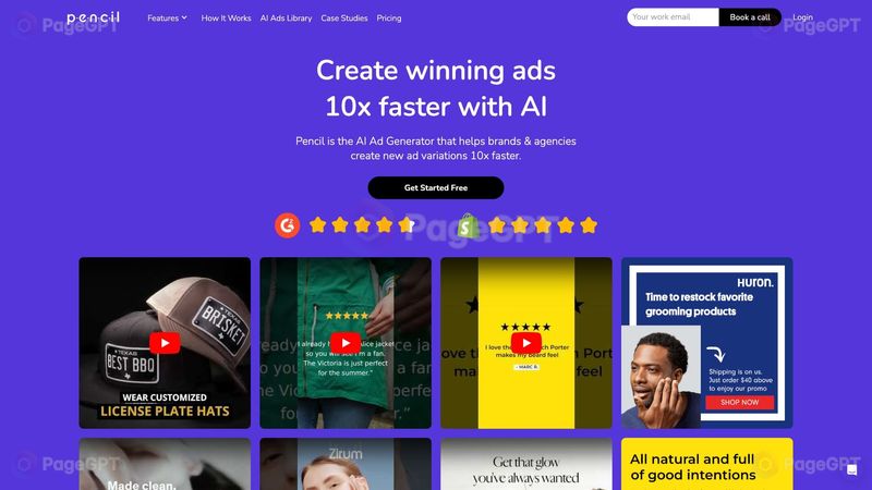 Pencil screenshot Homepage
