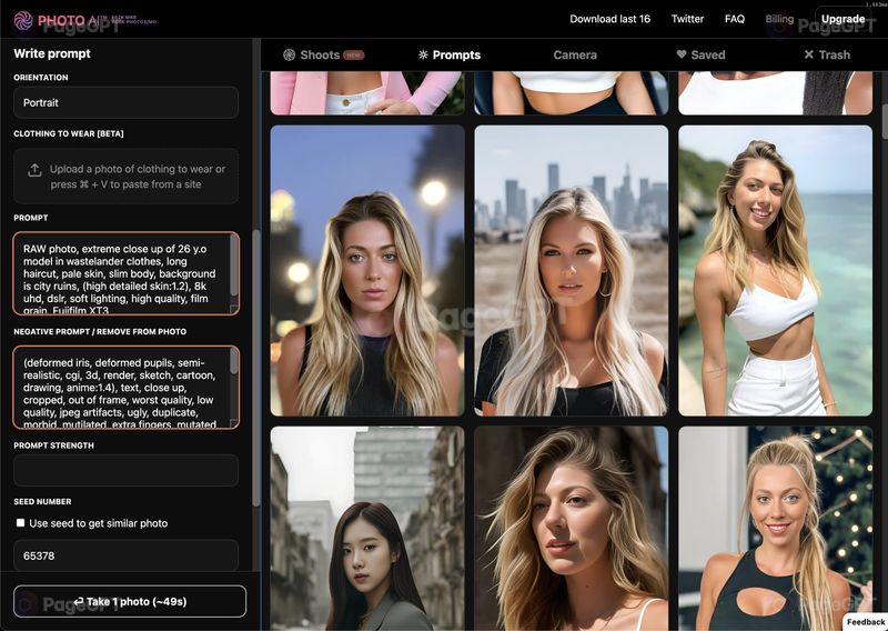 Photo.ai screenshot Prompt