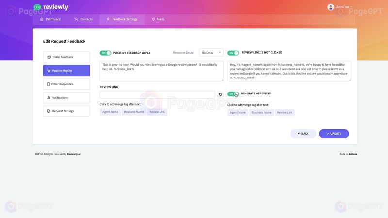 Reviewly screenshot Ai Review