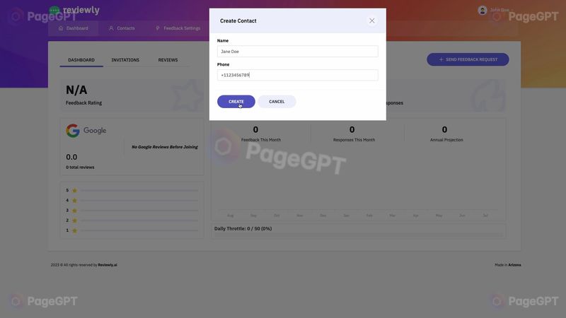 Reviewly screenshot Create