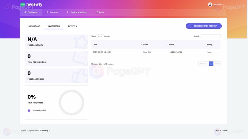 Reviewly screenshot Created