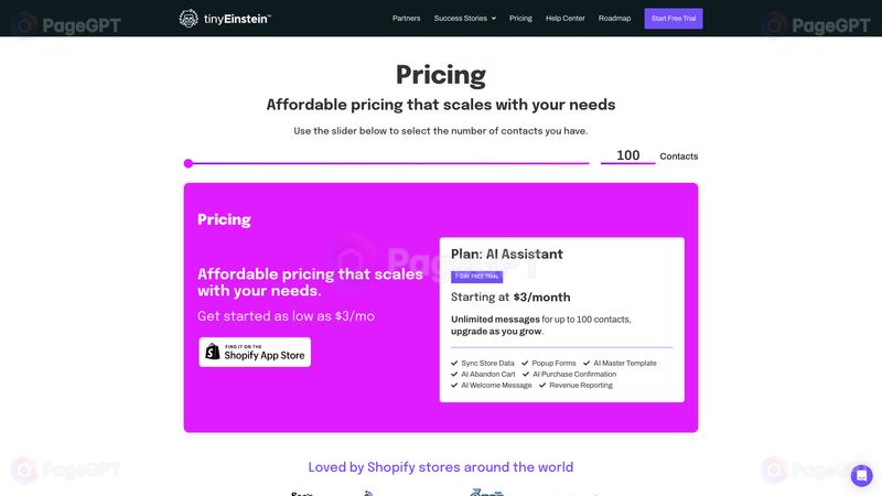 Tiny Einstein screenshot Pricing